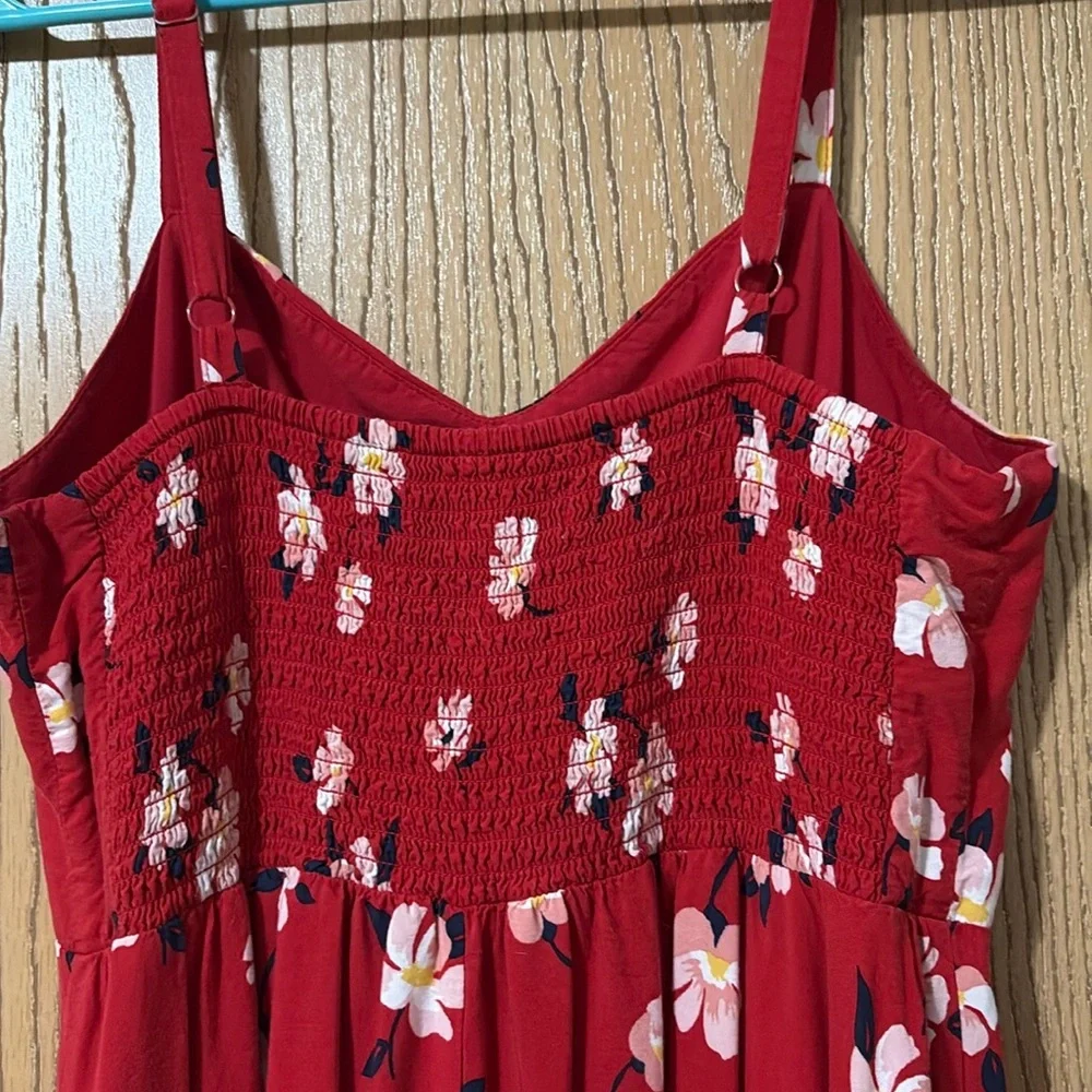 Old Navy Red Floral Dress - Picture 3 of 6